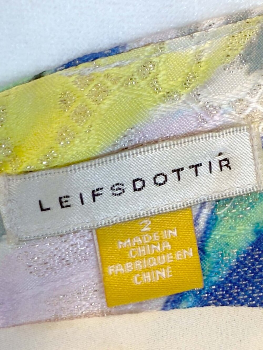 Leifsdottir Anthropologie Brocade Leaf Bird Peplum Top - Women's Size 2 - Picture 8 of 13